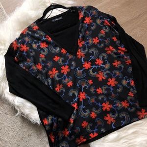 Zara V-Neck Long sleeve (M) NWOT
